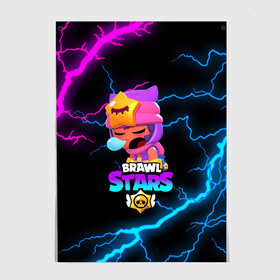 Постер с принтом BRAWL STARS SANDY в Тюмени, 100% бумага
 | бумага, плотность 150 мг. Матовая, но за счет высокого коэффициента гладкости имеет небольшой блеск и дает на свету блики, но в отличии от глянцевой бумаги не покрыта лаком | 8 bit | 8 бит | bibi | brawl stars | crow | el brown | leon | leon shark | max | mr.p | sally leon | sandy | shark | stars | tara | virus | werewolf | акула | биби | вирус | ворон | леон | оборотень | пингвин