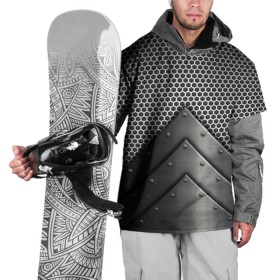 Накидка на куртку 3D с принтом Броня металлическая в Тюмени, 100% полиэстер |  | Тематика изображения на принте: абстракция | броня | геометрия | железо | кольчуга | конус | круги | линии | металл | полосы | сетка | сталь | текстура | треугольник