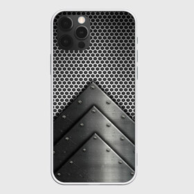 Чехол для iPhone 12 Pro Max с принтом Броня металлическая в Тюмени, Силикон |  | абстракция | броня | геометрия | железо | кольчуга | конус | круги | линии | металл | полосы | сетка | сталь | текстура | треугольник