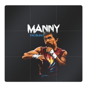 Магнитный плакат 3Х3 с принтом Manny в Тюмени, Полимерный материал с магнитным слоем | 9 деталей размером 9*9 см | manny pacquiao | pac man | pacquiao | бокс | мэнни пакьяо | пакьяо