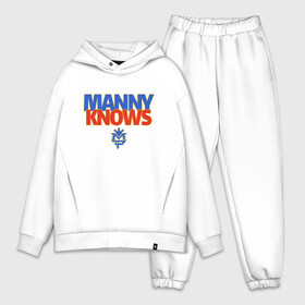 Мужской костюм хлопок OVERSIZE с принтом Manny Knows в Тюмени,  |  | manny pacquiao | pac man | pacquiao | бокс | мэнни пакьяо | пакьяо