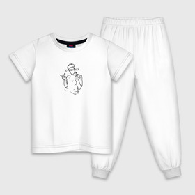Детская пижама хлопок с принтом Everyday в Тюмени, 100% хлопок |  брюки и футболка прямого кроя, без карманов, на брюках мягкая резинка на поясе и по низу штанин
 | everyday | you | ежедневность | крутой | минимализм | пацан | показывает | футболка | чб | черно   белая | шапка