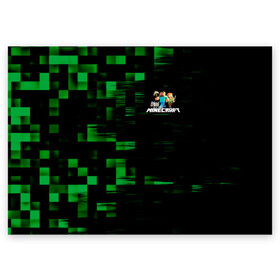 Поздравительная открытка с принтом MINECRAFT. в Тюмени, 100% бумага | плотность бумаги 280 г/м2, матовая, на обратной стороне линовка и место для марки
 | craft | game | mine | minecraft | minecraftmemories | pixel | twitter | игра | майнкрафт | маркус перссон | пиксель | ремесло | шахта