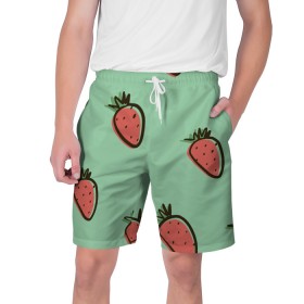 Мужские шорты 3D с принтом Морковный дождь в Тюмени,  полиэстер 100% | прямой крой, два кармана без застежек по бокам. Мягкая трикотажная резинка на поясе, внутри которой широкие завязки. Длина чуть выше колен | 