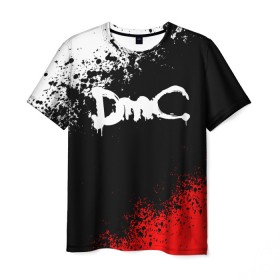 Мужская футболка 3D с принтом DEVIL MAY CRY (DMC) в Тюмени, 100% полиэфир | прямой крой, круглый вырез горловины, длина до линии бедер | dante | devil may cry | devil may cry 5 | dmc | game | hell | play | sword | ад | данте | игры | меч