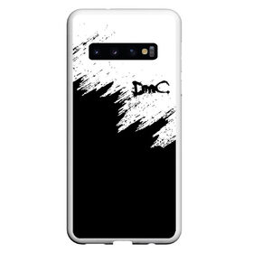 Чехол для Samsung Galaxy S10 с принтом DEVIL MAY CRY (DMC) в Тюмени, Силикон | Область печати: задняя сторона чехла, без боковых панелей | dante | devil may cry | devil may cry 5 | dmc | game | hell | play | sword | ад | данте | игры | меч