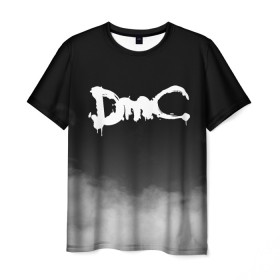 Мужская футболка 3D с принтом DEVIL MAY CRY (DMC) в Тюмени, 100% полиэфир | прямой крой, круглый вырез горловины, длина до линии бедер | 
