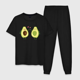 Мужская пижама хлопок с принтом Авокадо. в Тюмени, 100% хлопок | брюки и футболка прямого кроя, без карманов, на брюках мягкая резинка на поясе и по низу штанин
 | авокадо | веган | еда блогеров | любовь | мемы | минимализм | прикольные картинки | прикольные надписи | растение | смешное авокадо | фрукт