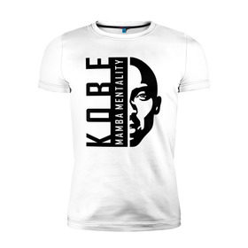 Мужская футболка премиум с принтом Kobe Mamba mentality в Тюмени, 92% хлопок, 8% лайкра | приталенный силуэт, круглый вырез ворота, длина до линии бедра, короткий рукав | 