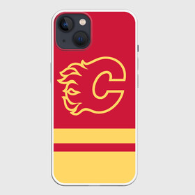 Чехол для iPhone 13 с принтом Калгари Флэймз в Тюмени,  |  | calgary | calgary flames | flames | hockey | nhl | usa | калгари | калгари флэймз | нхл | спорт | сша | флэймз | хоккей | шайба