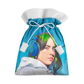 Подарочный 3D мешок с принтом БИЛЛИ АЙЛИШ в Тюмени, 100% полиэстер | Размер: 29*39 см | bad guy | billie eilish | music | ocean eyes | pop | билли айлиш | билли эйлиш | девушка | музыка