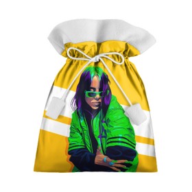 Подарочный 3D мешок с принтом Green Eilish в Тюмени, 100% полиэстер | Размер: 29*39 см | bad guy | billie eilish | music | ocean eyes | pop | билли айлиш | билли эйлиш | девушка | музыка