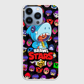 Чехол для iPhone 13 Pro с принтом BRAWL STARS LEON SHARK в Тюмени,  |  | 8 bit | 8 бит | bibi | brawl stars | crow | el brown | leon | leon shark | max | mr.p | sally leon | shark | stars | virus | werewolf | акула | биби | вирус | ворон | леон | оборотень | пингвин