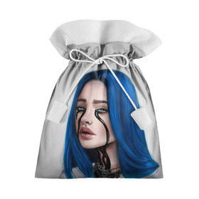 Подарочный 3D мешок с принтом BILLIE EILISH в Тюмени, 100% полиэстер | Размер: 29*39 см | bad guy | billie eilish | music | ocean eyes | pop | билли айлиш | билли эйлиш | девушка | музыка