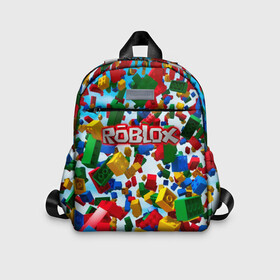 Детский рюкзак 3D с принтом Roblox Cubes в Тюмени, 100% полиэстер | лямки с регулируемой длиной, сверху петелька, чтобы рюкзак можно было повесить на вешалку. Основное отделение закрывается на молнию, как и внешний карман. Внутри дополнительный карман. По бокам два дополнительных кармашка | Тематика изображения на принте: game | game roblox | logo roblox | online game | r | roblox | игра | игра роблокс | лого | лого роблокс | логотип | надпись | онлайн игра | онлайн игра роблокс | роблокс