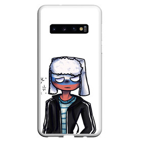 Чехол для Samsung Galaxy S10 с принтом CountryHumans - Россия в Тюмени, Силикон | Область печати: задняя сторона чехла, без боковых панелей | Тематика изображения на принте: 23 | army | country | countryhumans | humans | memes | patriot | russia | армия | звезда | красная | мем | патриот | россия | страна | тельняшка | флаг | человечек | шапка