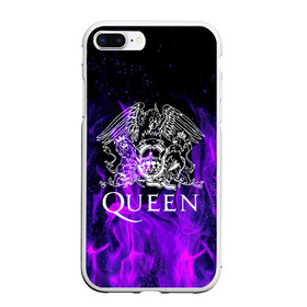 Чехол для iPhone 7Plus/8 Plus матовый с принтом QUEEN в Тюмени, Силикон | Область печати: задняя сторона чехла, без боковых панелей | queen | rock | брайан мэи | группа queen | группа квин | джон дикон | квин | королева | король | роджер тейлор | рок | фредди меркьюри