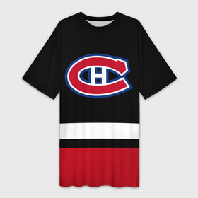 Платье-футболка 3D с принтом Монреаль Канадиенс в Тюмени,  |  | canadiens | hockey | montreal | montreal canadiens | nhl | usa | канадиенс | монреаль | монреаль канадиенс | нхл | спорт | сша | хоккей | шайба