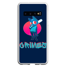 Чехол для Samsung Galaxy S10 с принтом Crimes time в Тюмени, Силикон | Область печати: задняя сторона чехла, без боковых панелей | Тематика изображения на принте: happy wolf | kiska adventures | mae borowski | night in the woods | коты | кошки | мем | мемы | мэй | мэй боровски | неон | приколы | прикольные надписи | хеппи вульф