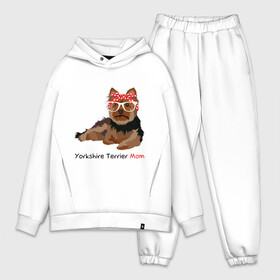 Мужской костюм хлопок OVERSIZE с принтом Yorkshire terrier mom в Тюмени,  |  | Тематика изображения на принте: йорк | йоркширский_терьер | собака | собачка