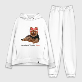 Женский костюм хлопок Oversize с принтом Yorkshire terrier mom в Тюмени,  |  | йорк | йоркширский_терьер | собака | собачка