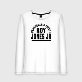 Женский лонгслив хлопок с принтом Roy Jones Jr. в Тюмени, 100% хлопок |  | captain hook | roy jones | roy levesta jones | бокс | капитан хук | рой джонс