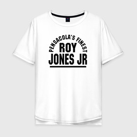 Мужская футболка хлопок Oversize с принтом Roy Jones Jr. в Тюмени, 100% хлопок | свободный крой, круглый ворот, “спинка” длиннее передней части | captain hook | roy jones | roy levesta jones | бокс | капитан хук | рой джонс