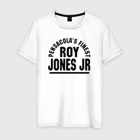 Мужская футболка хлопок с принтом Roy Jones Jr. в Тюмени, 100% хлопок | прямой крой, круглый вырез горловины, длина до линии бедер, слегка спущенное плечо. | Тематика изображения на принте: captain hook | roy jones | roy levesta jones | бокс | капитан хук | рой джонс