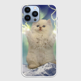 Чехол для iPhone 13 Pro Max с принтом Грозовой Котик в Тюмени,  |  | cat | cats | memes | гроза | грозовой | грозовой кошак | животные | кот | котенок | котик | котята | кошак | кошка | мем | мемы | молнии | молния | прикол | прикольные