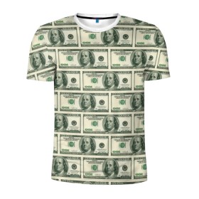 Мужская футболка 3D спортивная с принтом Денежная тема в Тюмени, 100% полиэстер с улучшенными характеристиками | приталенный силуэт, круглая горловина, широкие плечи, сужается к линии бедра | 23 февраля | cash | money | roblox | баксы | денежная тема | деньги | доллары | зелёные | ловеха | мемы | прикольные картинки | прикольные надписи | роблокс