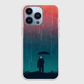 Чехол для iPhone 13 Pro с принтом Космический Дождь в Тюмени,  |  | night | rain | space | star | stars | астронавт | дождь | звезды | картинки | космический | космонавт | космос | ночь | прикольная | прикольные | темнота