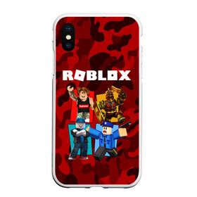 Чехол для iPhone XS Max матовый с принтом ROBLOX в Тюмени, Силикон | Область печати: задняя сторона чехла, без боковых панелей | Тематика изображения на принте: game | gamer | logo | minecraft | roblox | simulator | supreme | игра | конструктор | лого | майнкрафт | персонажи | симулятор | строительство | супреме | суприм | суприме | фигура