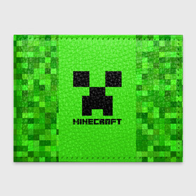 Обложка для студенческого билета с принтом MINECRAFT в Тюмени, натуральная кожа | Размер: 11*8 см; Печать на всей внешней стороне | block | creeper | cube | minecraft | pixel | блок | геометрия | крафт | крипер | кубики | майнкрафт | пиксели