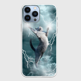 Чехол для iPhone 13 Pro Max с принтом Грозовой кошак. в Тюмени,  |  | cat | грозовой кот | грозовой кошак | животные | звери | кот | котики | кошак | молния