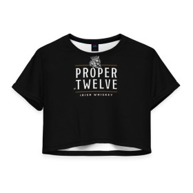 Женская футболка Crop-top 3D с принтом Conor McGregor (Proper Twelve) в Тюмени, 100% полиэстер | круглая горловина, длина футболки до линии талии, рукава с отворотами | 