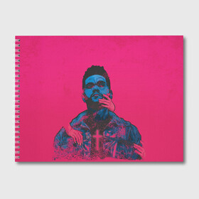 Альбом для рисования с принтом The Weeknd в Тюмени, 100% бумага
 | матовая бумага, плотность 200 мг. | Тематика изображения на принте: blinding lights | heartless | starboy | the weekend | уикенд