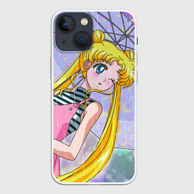 Чехол для iPhone 13 mini с принтом Sailor Moon в Тюмени,  |  | baby | bunny | girl | like | pink | sailormoon | usagi | вода капли | воин | волосы | глаза | девушка | дождь | зайчик | зонтик | котик | кролик | лето | луна | малышка | матроска | небо | облака | природа | радуга | розовый