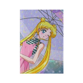 Обложка для паспорта матовая кожа с принтом Sailor Moon в Тюмени, натуральная матовая кожа | размер 19,3 х 13,7 см; прозрачные пластиковые крепления | Тематика изображения на принте: baby | bunny | girl | like | pink | sailormoon | usagi | вода капли | воин | волосы | глаза | девушка | дождь | зайчик | зонтик | котик | кролик | лето | луна | малышка | матроска | небо | облака | природа | радуга | розовый