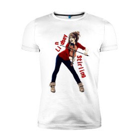 Мужская футболка премиум с принтом Lindsey Stirling в Тюмени, 92% хлопок, 8% лайкра | приталенный силуэт, круглый вырез ворота, длина до линии бедра, короткий рукав | 