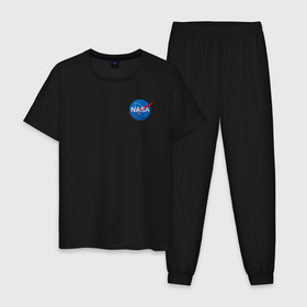 Мужская пижама хлопок с принтом NASA в Тюмени, 100% хлопок | брюки и футболка прямого кроя, без карманов, на брюках мягкая резинка на поясе и по низу штанин
 | galaxy | maven | nasa | space | space company | star | астрономия | галактика | джемини | дискавери | звезды | космическая компания | космос | кьюриос | меркурий | наса | скайлэб | спейс шаттл | шаттл