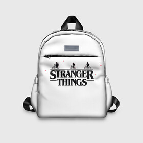 Детский рюкзак 3D с принтом STRANGER THINGS в Тюмени, 100% полиэстер | лямки с регулируемой длиной, сверху петелька, чтобы рюкзак можно было повесить на вешалку. Основное отделение закрывается на молнию, как и внешний карман. Внутри дополнительный карман. По бокам два дополнительных кармашка | netflix | stranger things | trend | арт | герой | загадочные события | кино | лого | надпись | наука | нетфликс | очень странные дела | парню | персонаж | прикольная | ребенку | сериал | тренд | фантастика