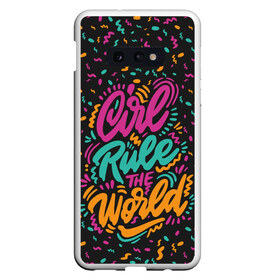 Чехол для Samsung S10E с принтом Girl rule the world в Тюмени, Силикон | Область печати: задняя сторона чехла, без боковых панелей | 8 марта | fem | feminism | feminist | девочки | девушки | женщины | феминизм | феминист | фемистка