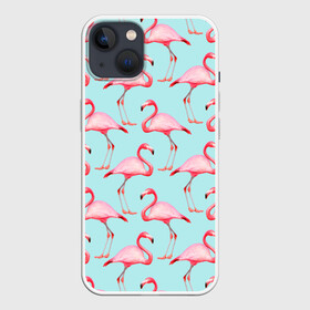 Чехол для iPhone 13 с принтом Фламинго. в Тюмени,  |  | минимализм | прикольные картинки | прикольные надписи | розовый фламинго | фламинго