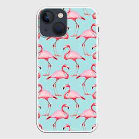 Чехол для iPhone 13 mini с принтом Фламинго. в Тюмени,  |  | минимализм | прикольные картинки | прикольные надписи | розовый фламинго | фламинго