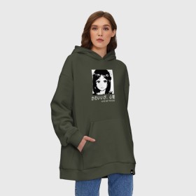 Худи SuperOversize хлопок с принтом Cute but psycho в Тюмени, 70% хлопок, 30% полиэстер, мягкий начес внутри | карман-кенгуру, эластичная резинка на манжетах и по нижней кромке, двухслойный капюшон
 | Тематика изображения на принте: 