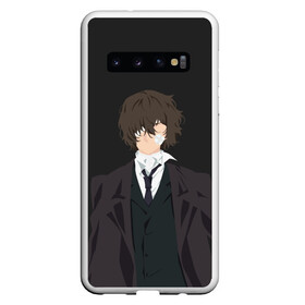 Чехол для Samsung Galaxy S10 с принтом Osamu Dazai в Тюмени, Силикон | Область печати: задняя сторона чехла, без боковых панелей | bungou | dazai | dogs | osamu | stray | асаму | бродячие псы | бродячих | дадзай | дазай | литературные гении | осаму | проза | псов