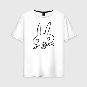Женская футболка хлопок Oversize с принтом Подпись Наначи в Тюмени, 100% хлопок | свободный крой, круглый ворот, спущенный рукав, длина до линии бедер
 | anime | made in abyss | nanachi | аниме | нанати | наначи | созданный в бездне