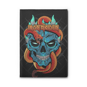 Обложка для автодокументов с принтом Iron Maiden в Тюмени, натуральная кожа |  размер 19,9*13 см; внутри 4 больших “конверта” для документов и один маленький отдел — туда идеально встанут права | 80s | hardrock | heavy | iron | maiden | metal | pop | steve harris | the final frontier | uk | айрон | группа | железная дева | метал | мэйден | хеви