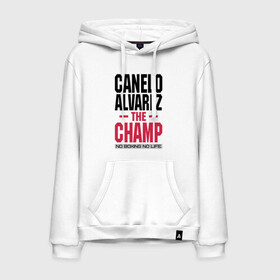 Мужская толстовка хлопок с принтом Canelo Alvarez в Тюмени, френч-терри, мягкий теплый начес внутри (100% хлопок) | карман-кенгуру, эластичные манжеты и нижняя кромка, капюшон с подкладом и шнурком | Тематика изображения на принте: 