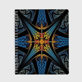 Тетрадь с принтом FRACTAL 2020 в Тюмени, 100% бумага | 48 листов, плотность листов — 60 г/м2, плотность картонной обложки — 250 г/м2. Листы скреплены сбоку удобной пружинной спиралью. Уголки страниц и обложки скругленные. Цвет линий — светло-серый
 | Тематика изображения на принте: abstract | abstraction | color | fractal | geometry | paitnt | polygon | polygonal | psy | абстракция | геометрия | краски | неоновые | полигоны | психоделика | фрактал